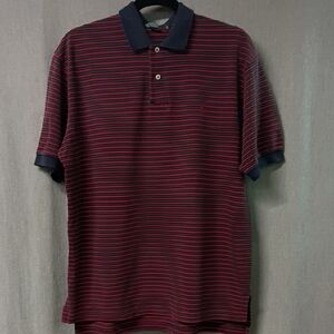 Polo Ralph Lauren Striped Short Sleeve Men's Polo 100% Cotton 2 Button Size L